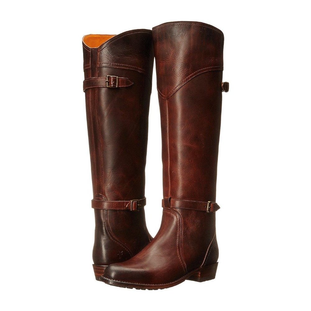 Frye Women's Brown Leather Boots Dorado